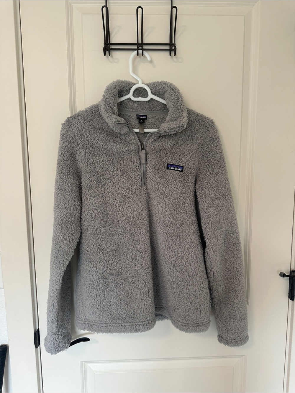 Patagonia women’s Gray Sherpa Quarter-Zip